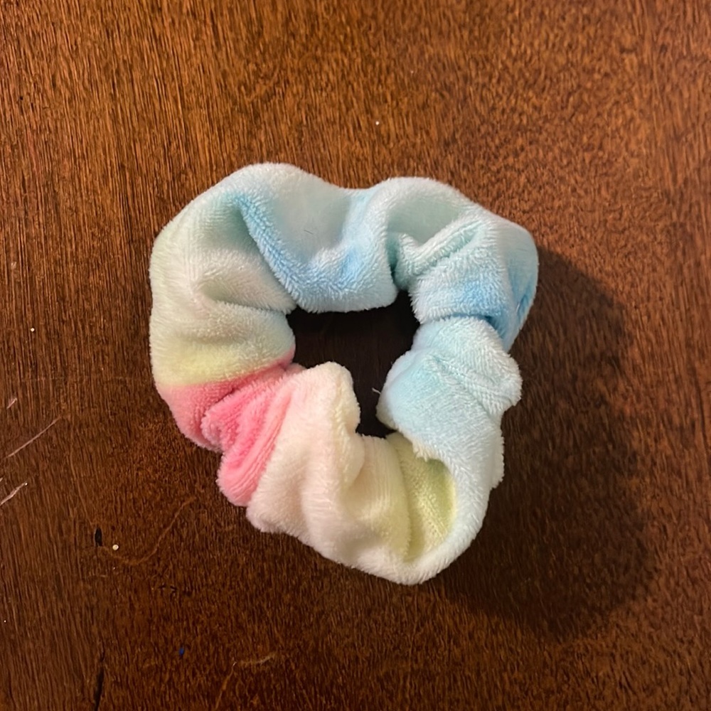 Unicorn/rainbow colored scrunchie